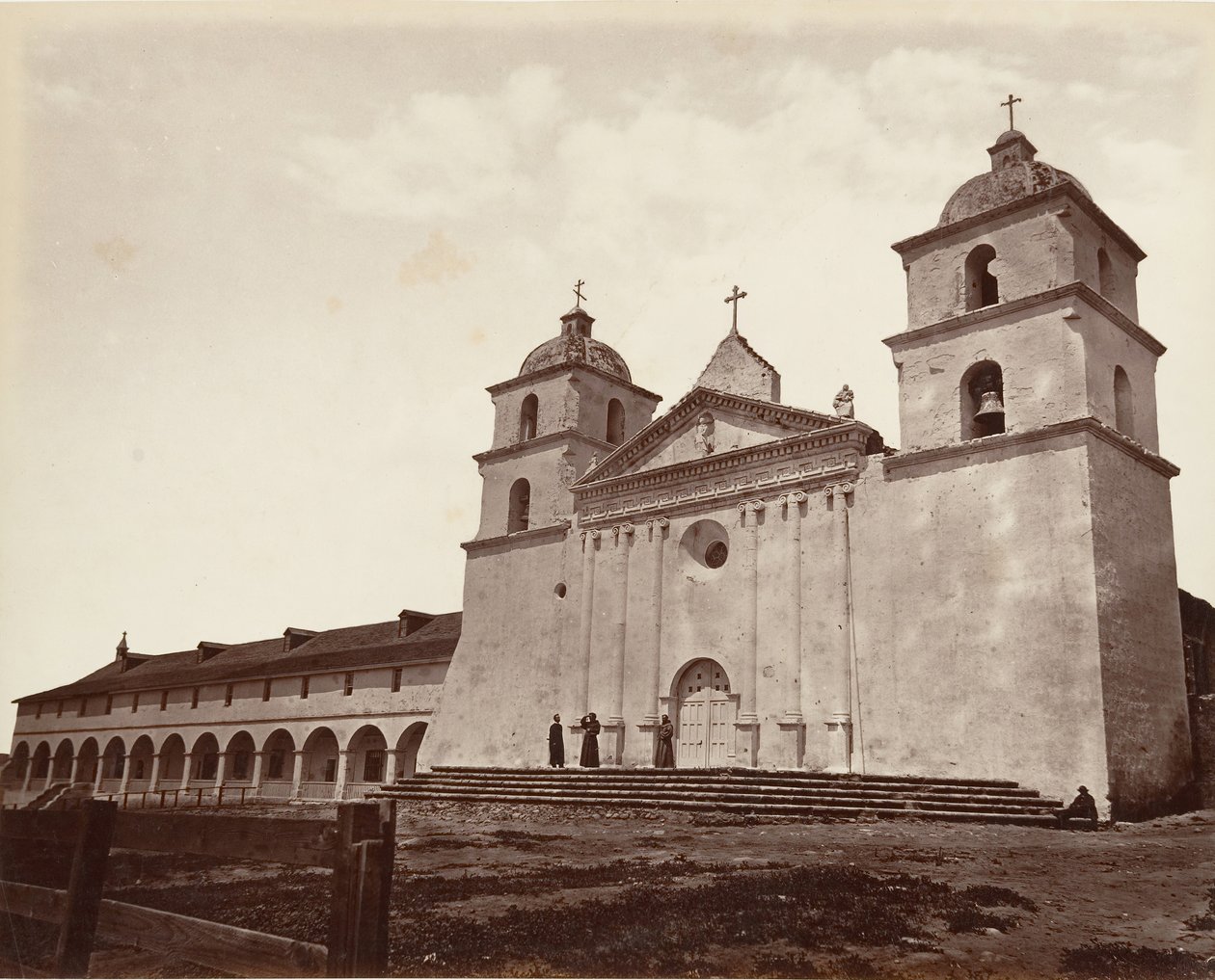 Old Mission Church, Santa Barbara by Carleton Emmons Watkins