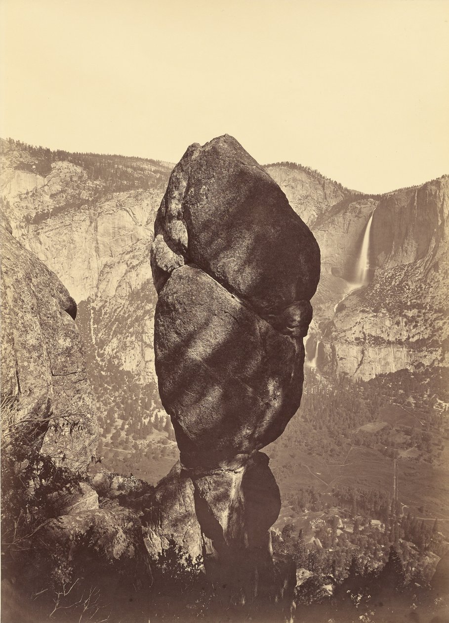 Agassiz Rock and the Yosemite Falls, from Union Point by Carleton Watkins