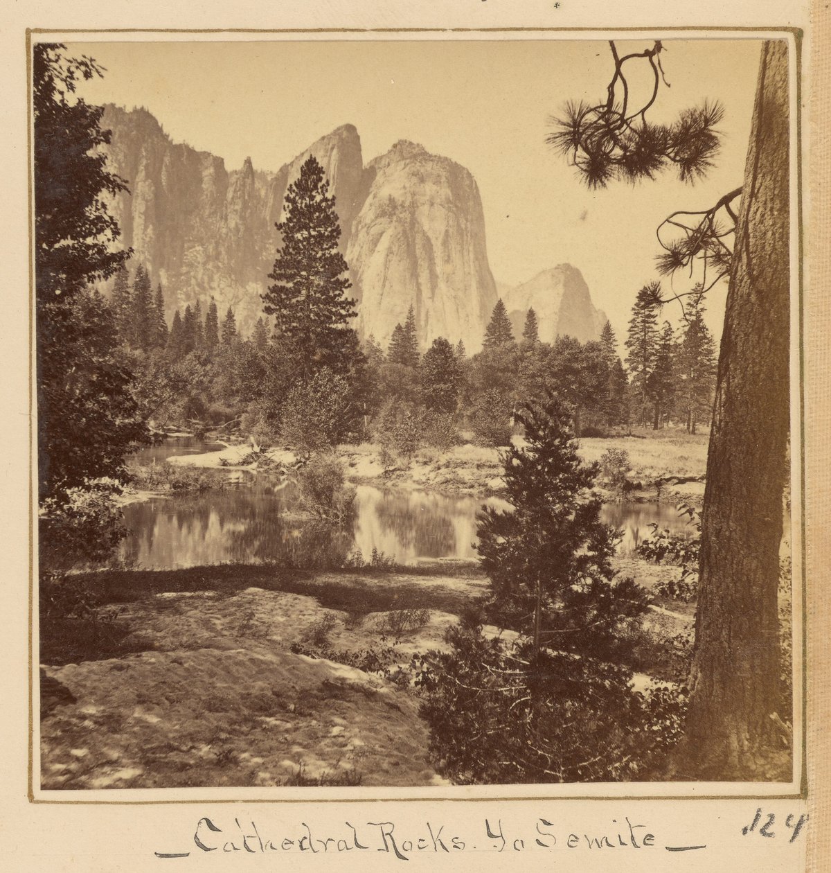 Cathedral Rocks 2600 feet by Carleton Watkins
