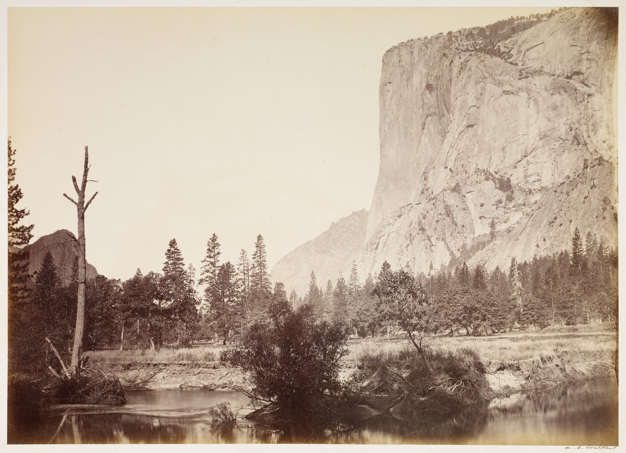 El Capitan, 3600 ft., Yosemite by Carleton Watkins