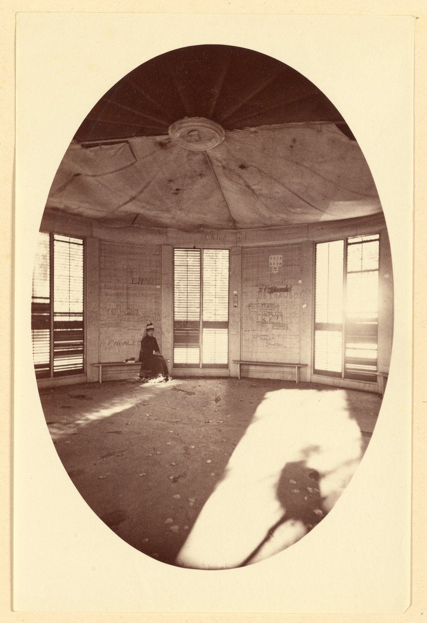 Interior of Pavilion, Built on Stump of a Tree, Mammoth Tree Grove, Calaveras Co., Cal. by Carleton Watkins