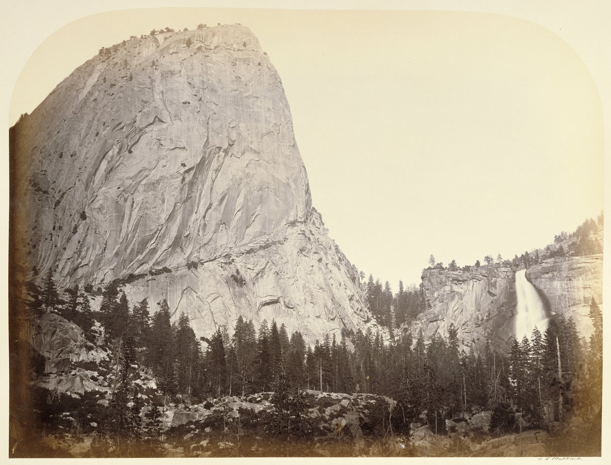 [Mt. Broderick - Nevada Fall - Yosemite] by Carleton Watkins