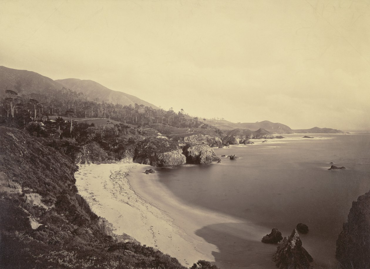 Pacific Coast View / Gibson Beach, Pt. Lobos, Monterey Coast by Carleton Watkins