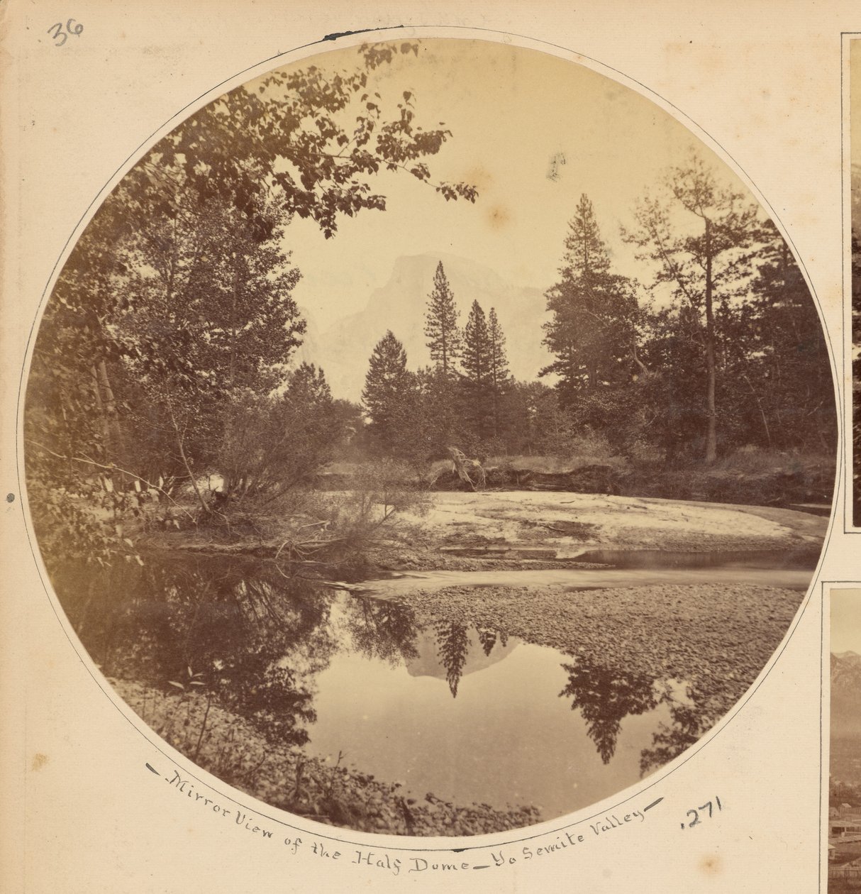 Tasayac, the Half Dome, 5,000 feet, Yosemite Valley, Mariposa County, California by Carleton Watkins