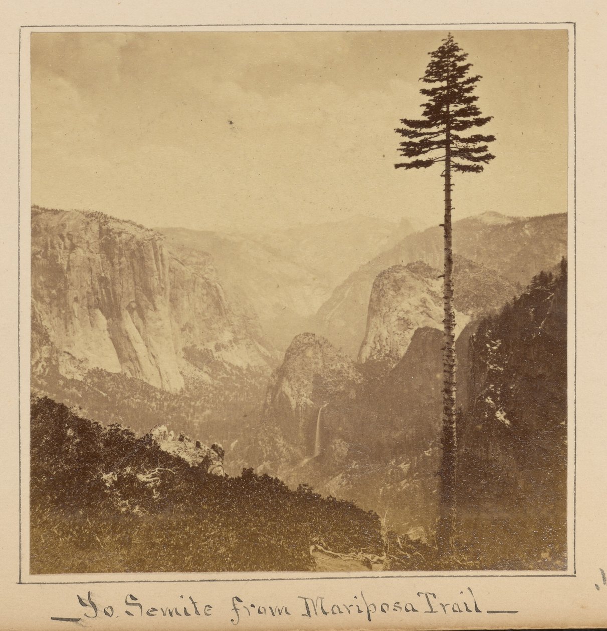 The Yosemite Valley from “Best General View,” Mariposa Trail by Carleton Watkins