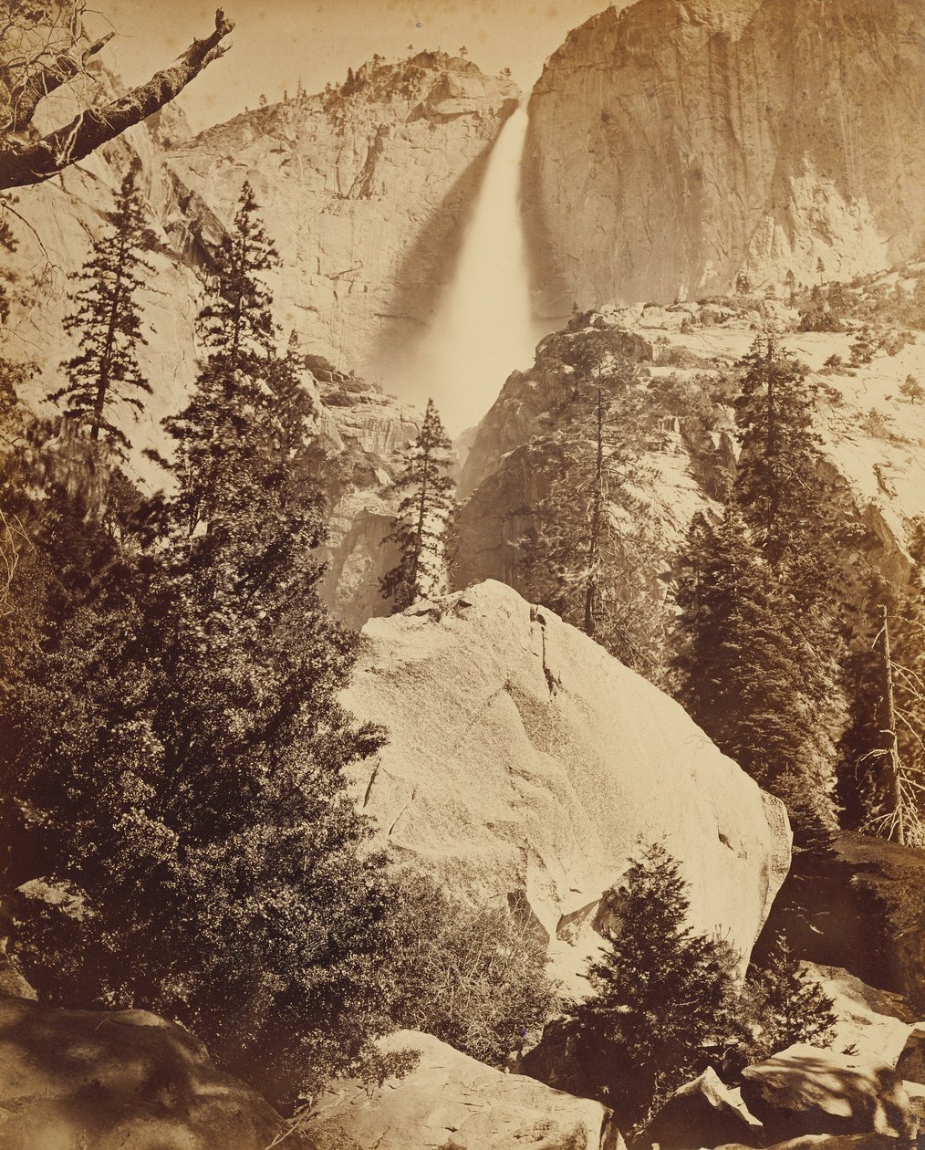 Upper Yosemite Fall 1600 ft. by Carleton Watkins