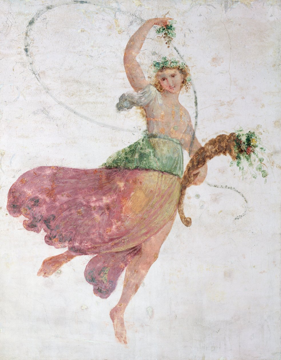 Young Dancer with a Cornucopia and a Bunch of Grapes by Carlo Bevilacqua