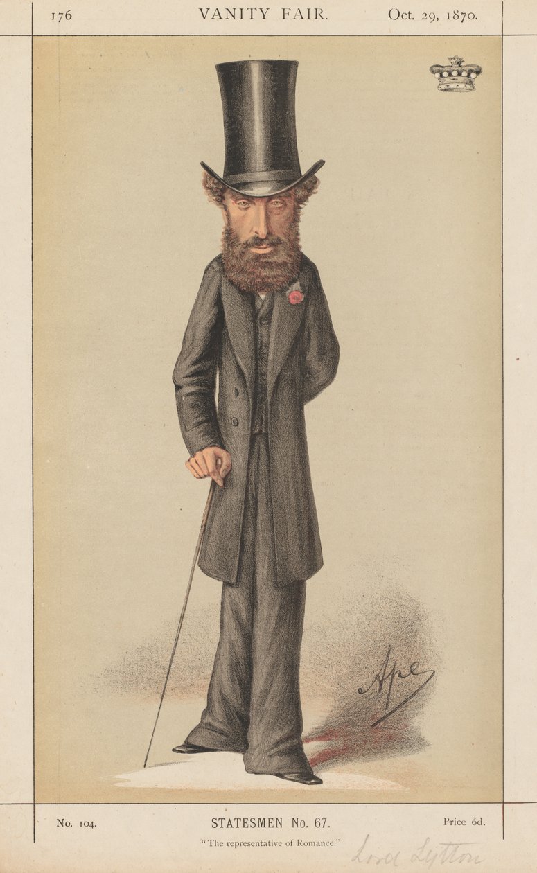 Vanity Fair: Statesmen No. 67 "The representative of Romance" by Carlo (Ape) Pellegrini