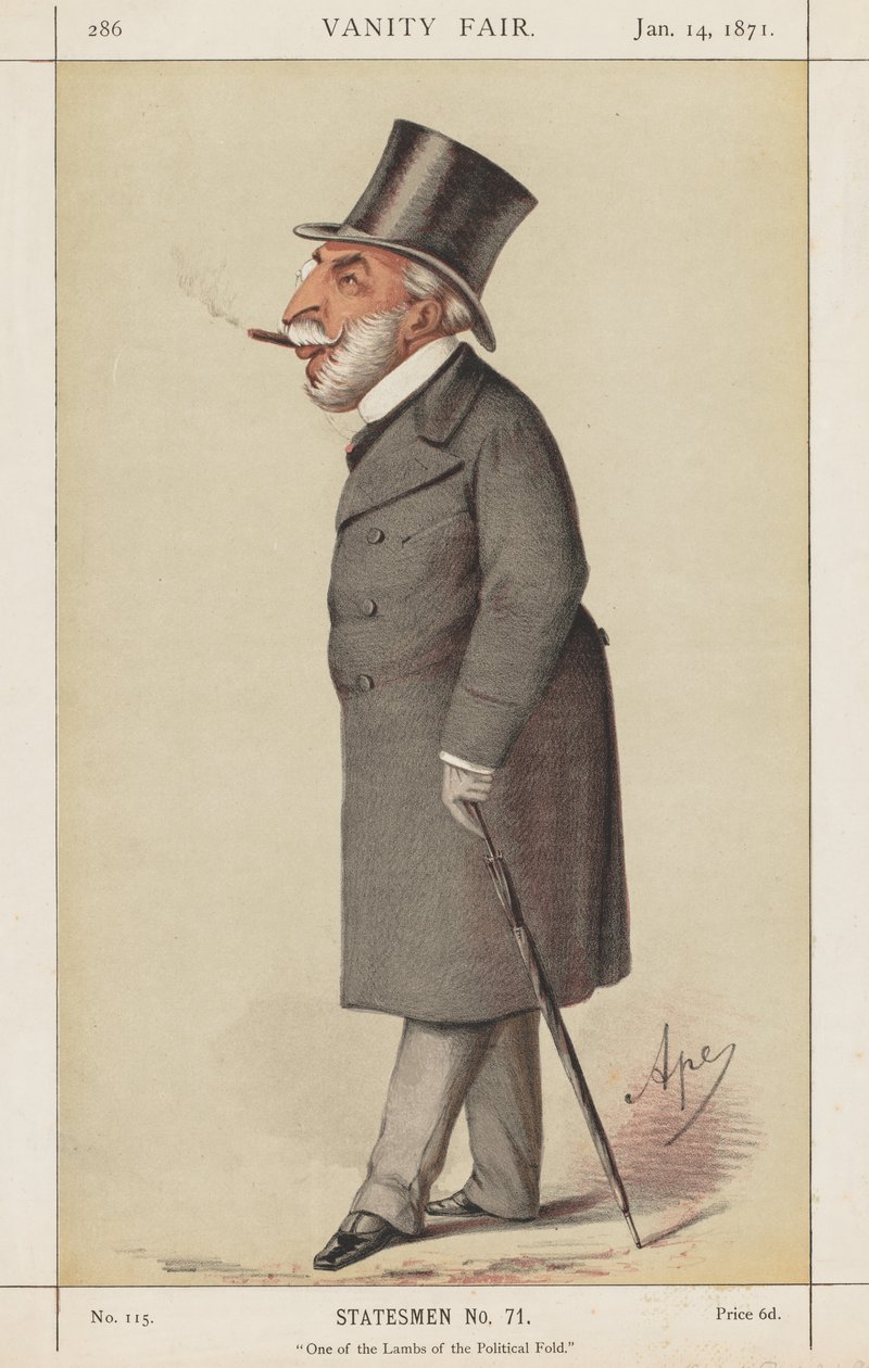 Vanity Fair: Statesman, No. 71 One of the Lambs of the Political Fold, 1871 by Carlo