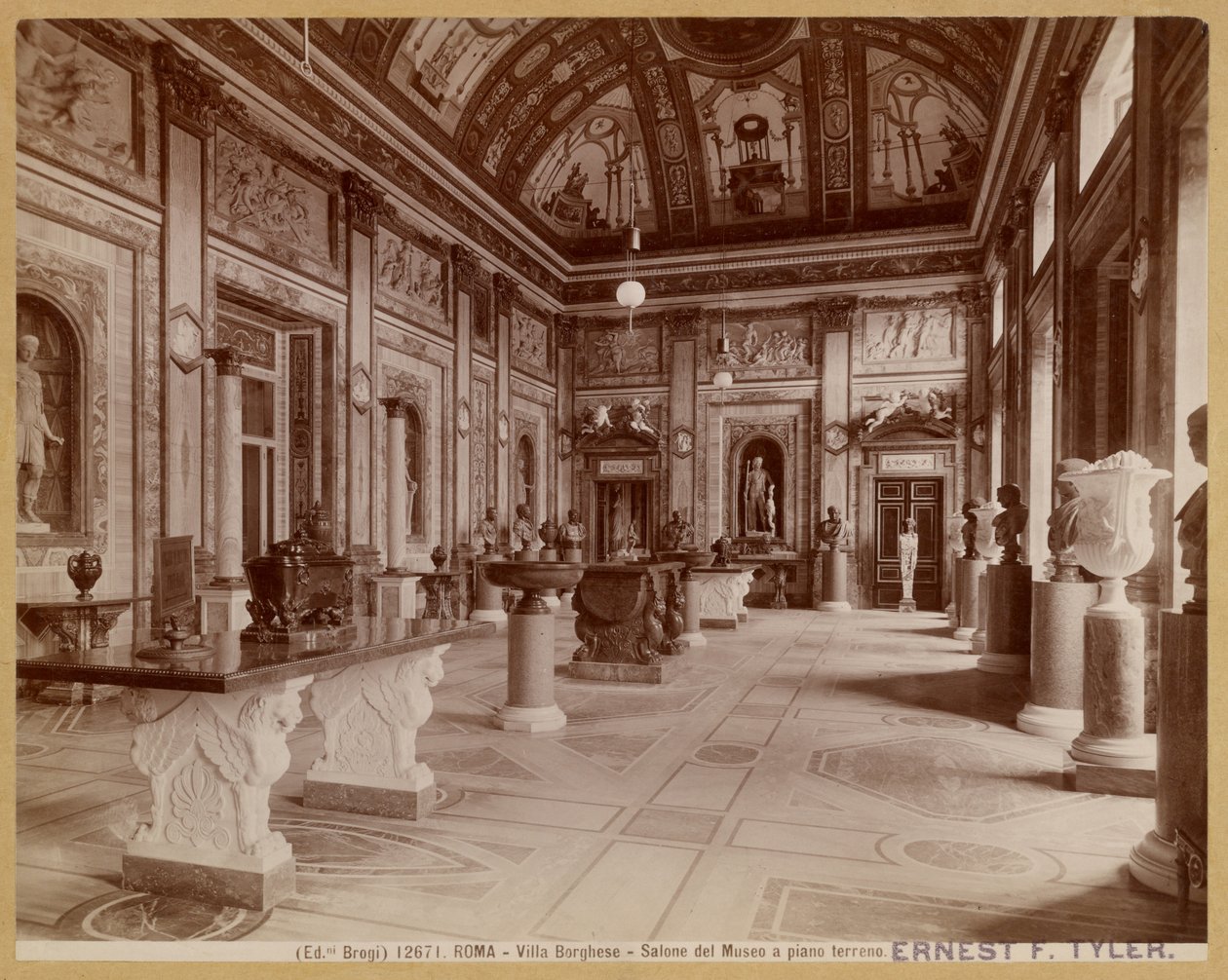 Rome - Villa Borghese - Museum Hall on the Ground Floor by Carlo Brogi