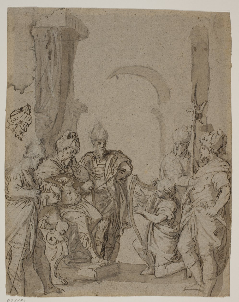 David playing the harp for King Saul by Carlo Caliari