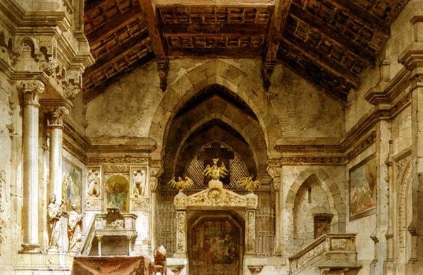 Set Design for an Opera by Carlo Ferrario: Fine art print