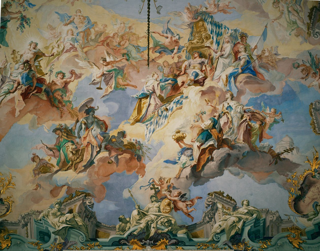 The Assembly of the Gods Accepting Emperor Karl Albrecht Amongst Them by Carlo Innocenzo Carlone