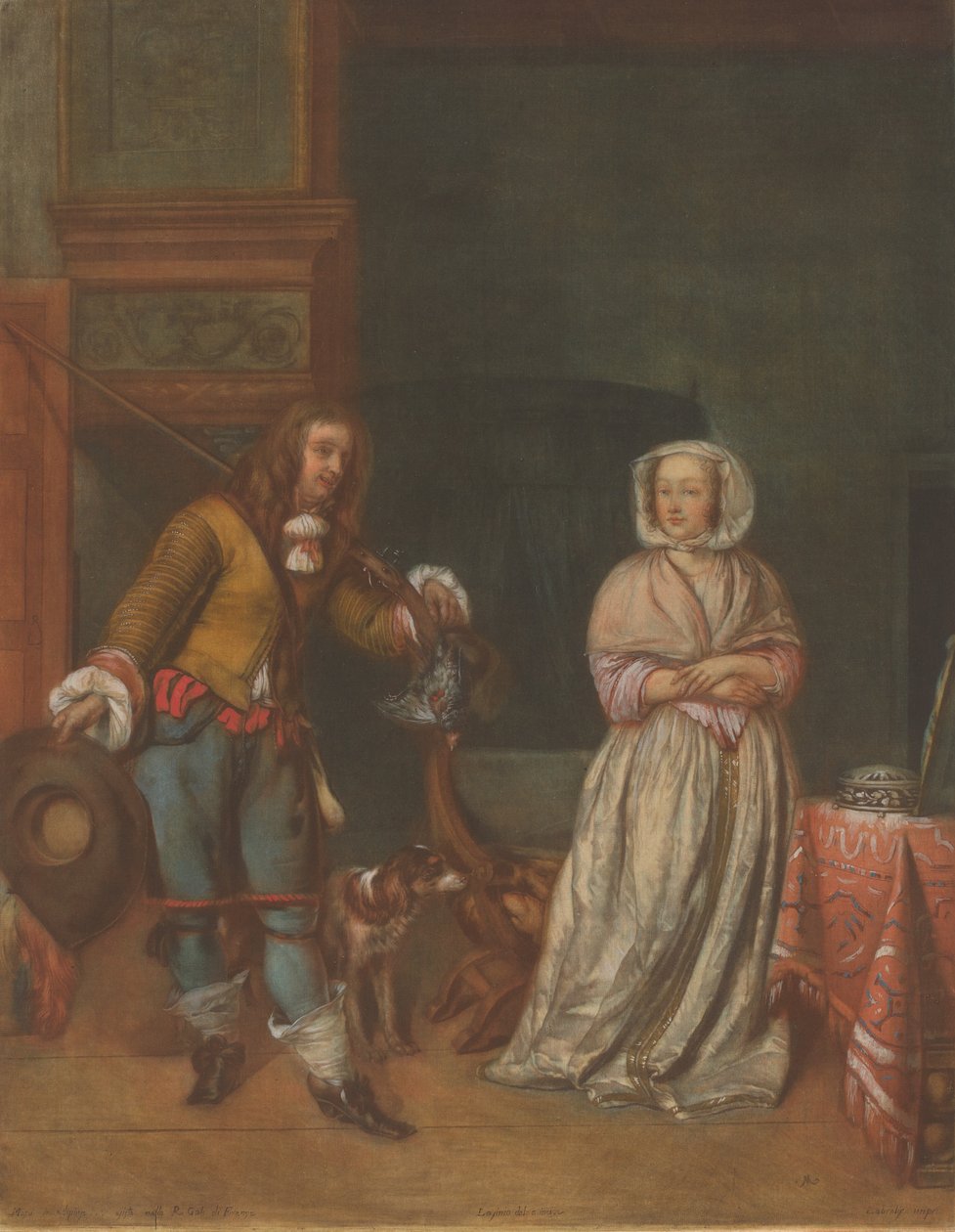 Huntsman Visiting a Lady, 1783-1786 by Carlo Lasinio