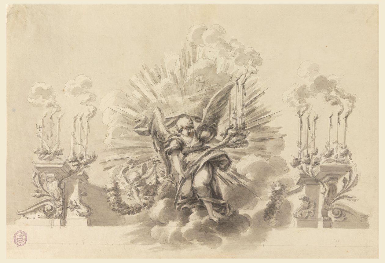 Design for a ceremonial decoration, ca. 1760 by Carlo Marchionni