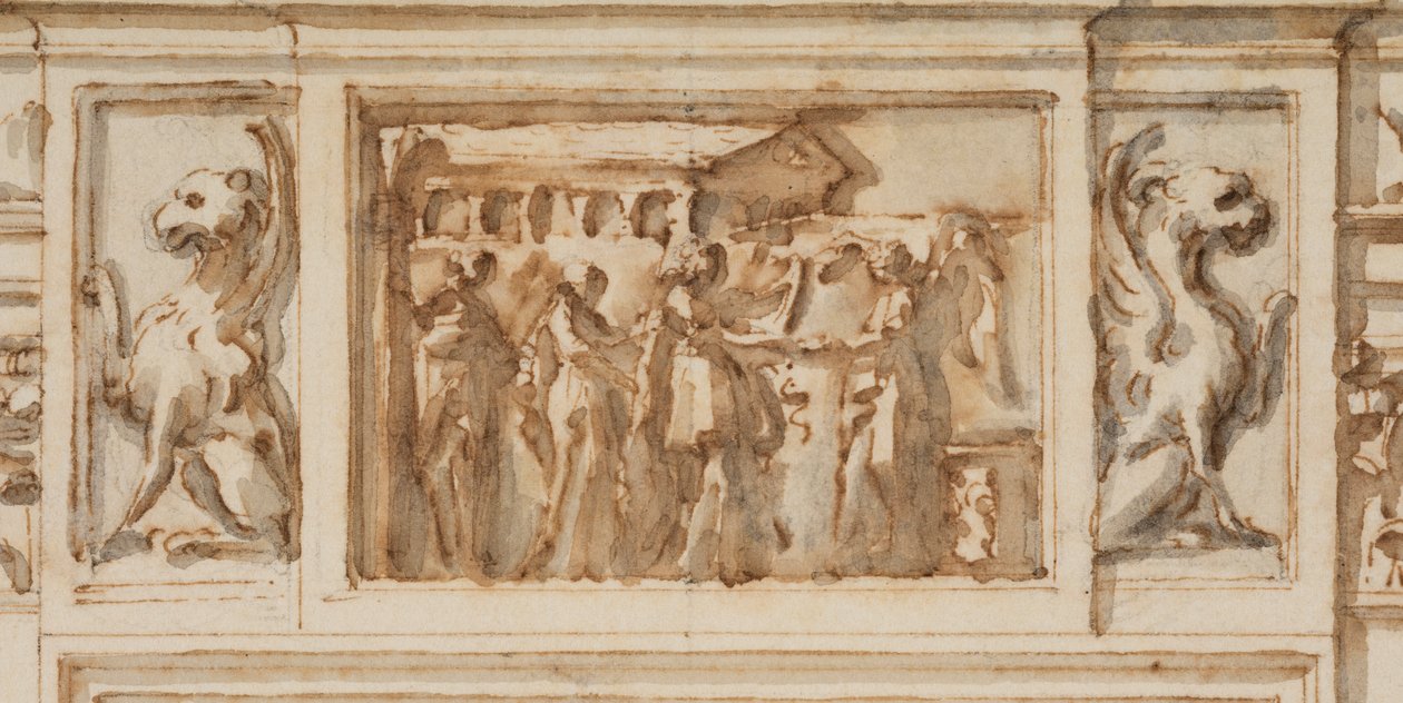 Design for the North Portal, Grand Gallery, Villa Albani, Rome, Italy, 1755-56 by Carlo Marchionni