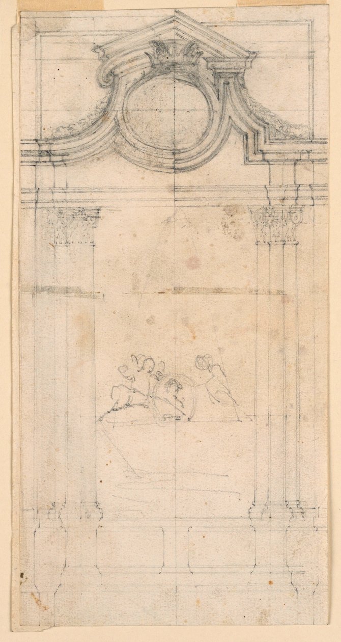 Design of a Sepulchral Monument for a Cloister, ca. 1745 by Carlo Marchionni