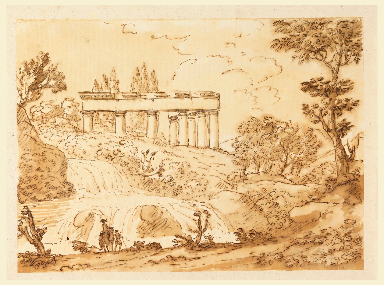 Landscape with Temple Ruins, 1770–1786 by Carlo Marchionni
