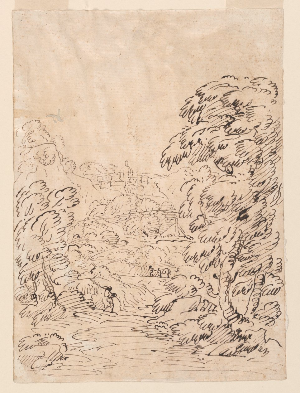 Road Leading to a Mountainous Town, 1750–1786 by Carlo Marchionni