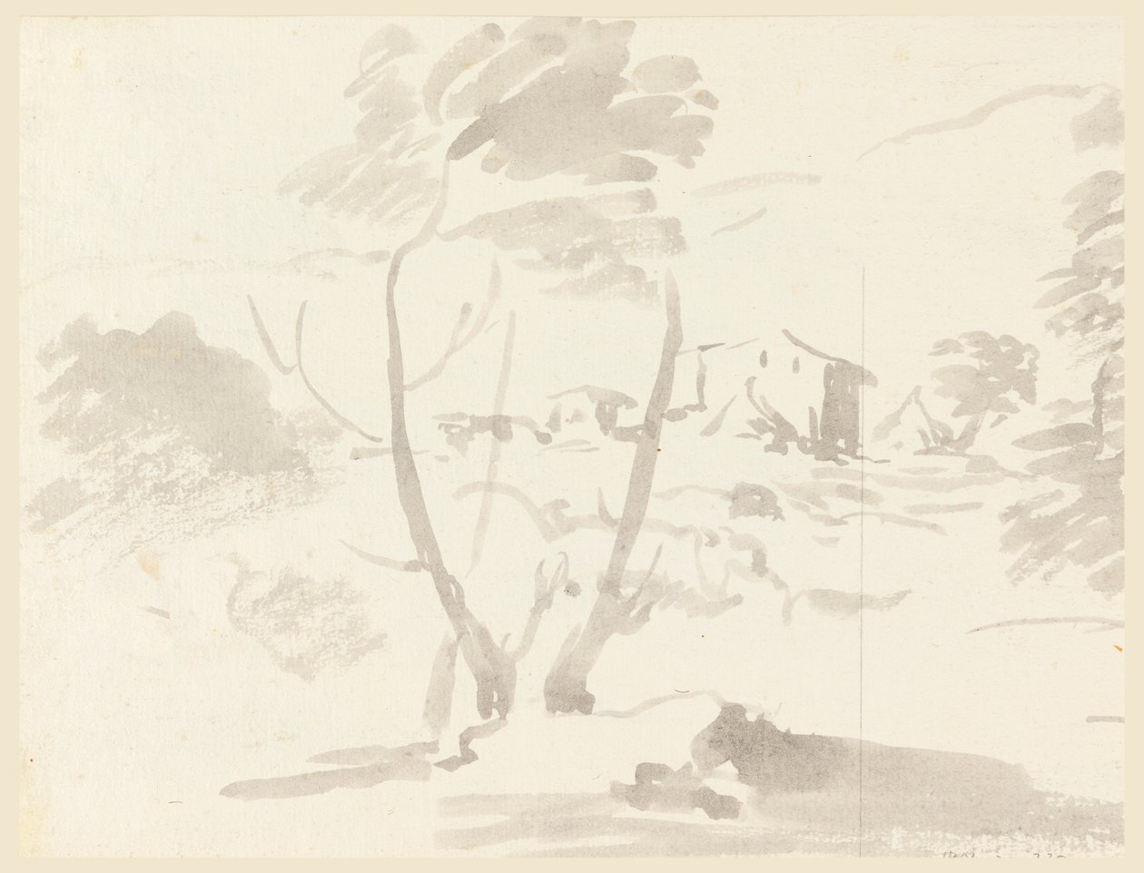 Sketch of Trees in a Landscape, 1760–1780 by Carlo Marchionni
