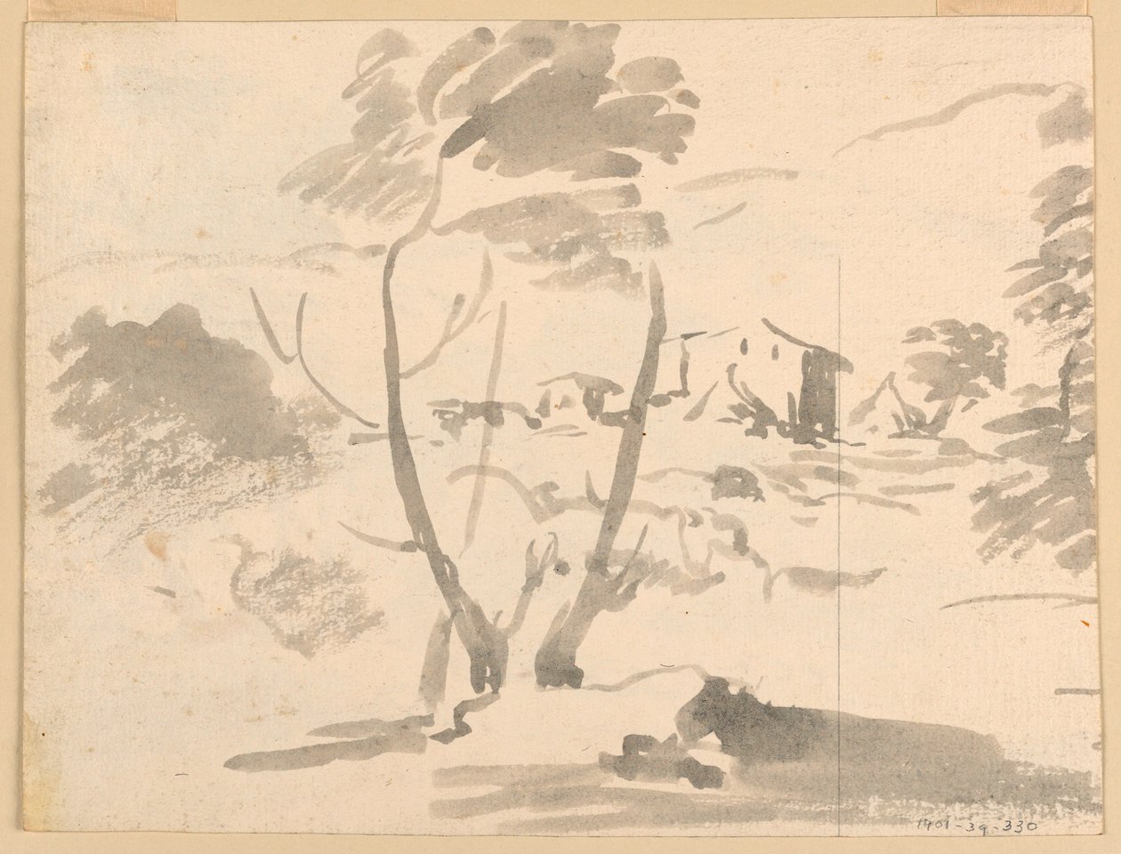 Sketch of Trees in a Landscape, 1760–1780 by Carlo Marchionni