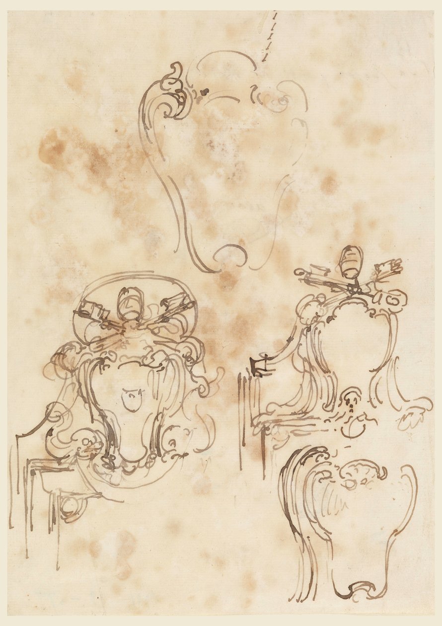 Sketches for Frames and Escutcheons, 1758–69 by Carlo Marchionni