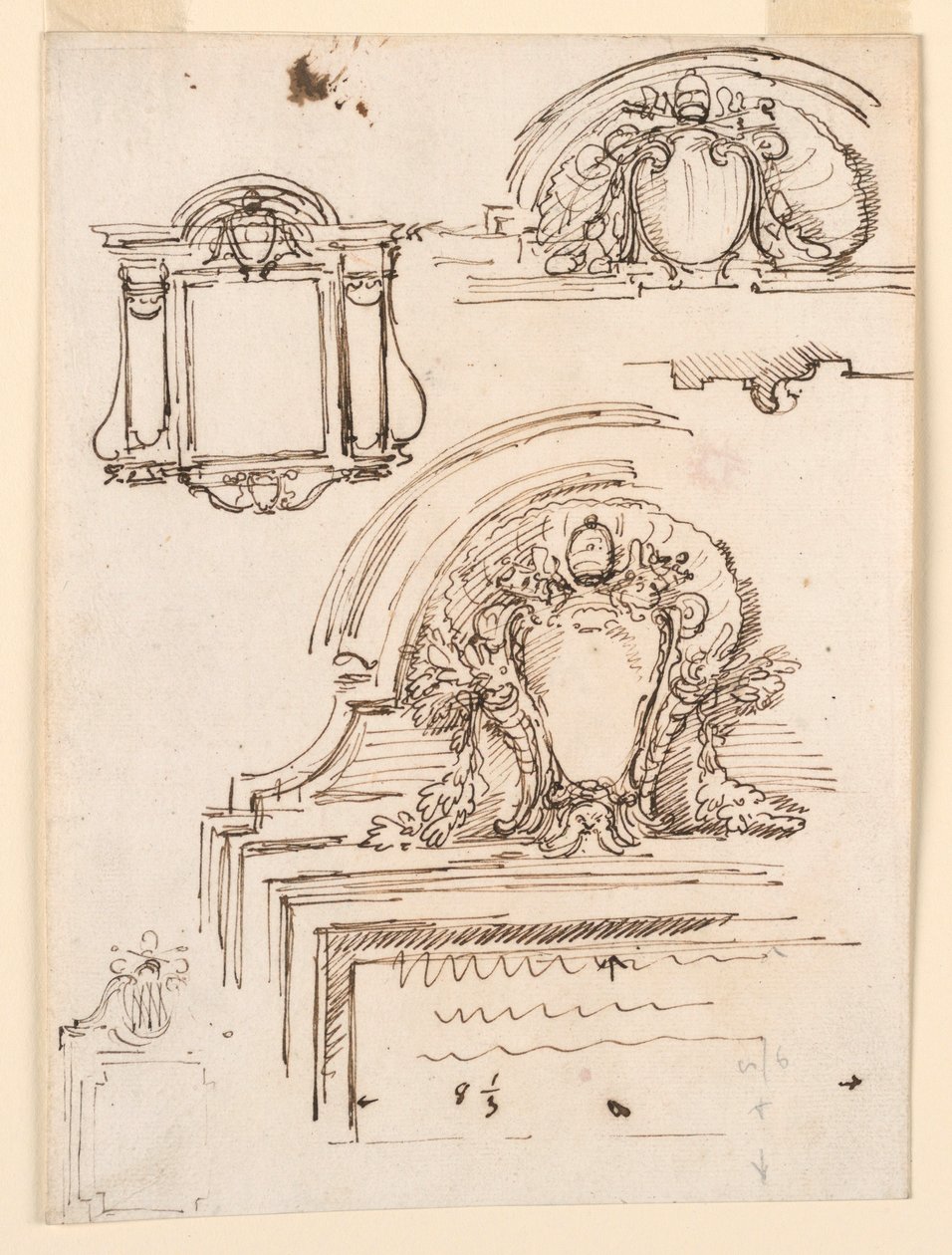Sketches for Frames, for the Sacristy of St. Peter