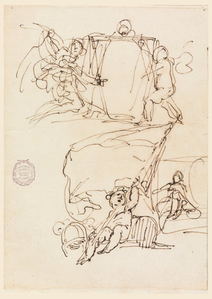 Three Sketches, before 1775 by Carlo Marchionni