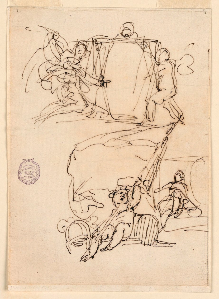 Three Sketches, before 1775 by Carlo Marchionni