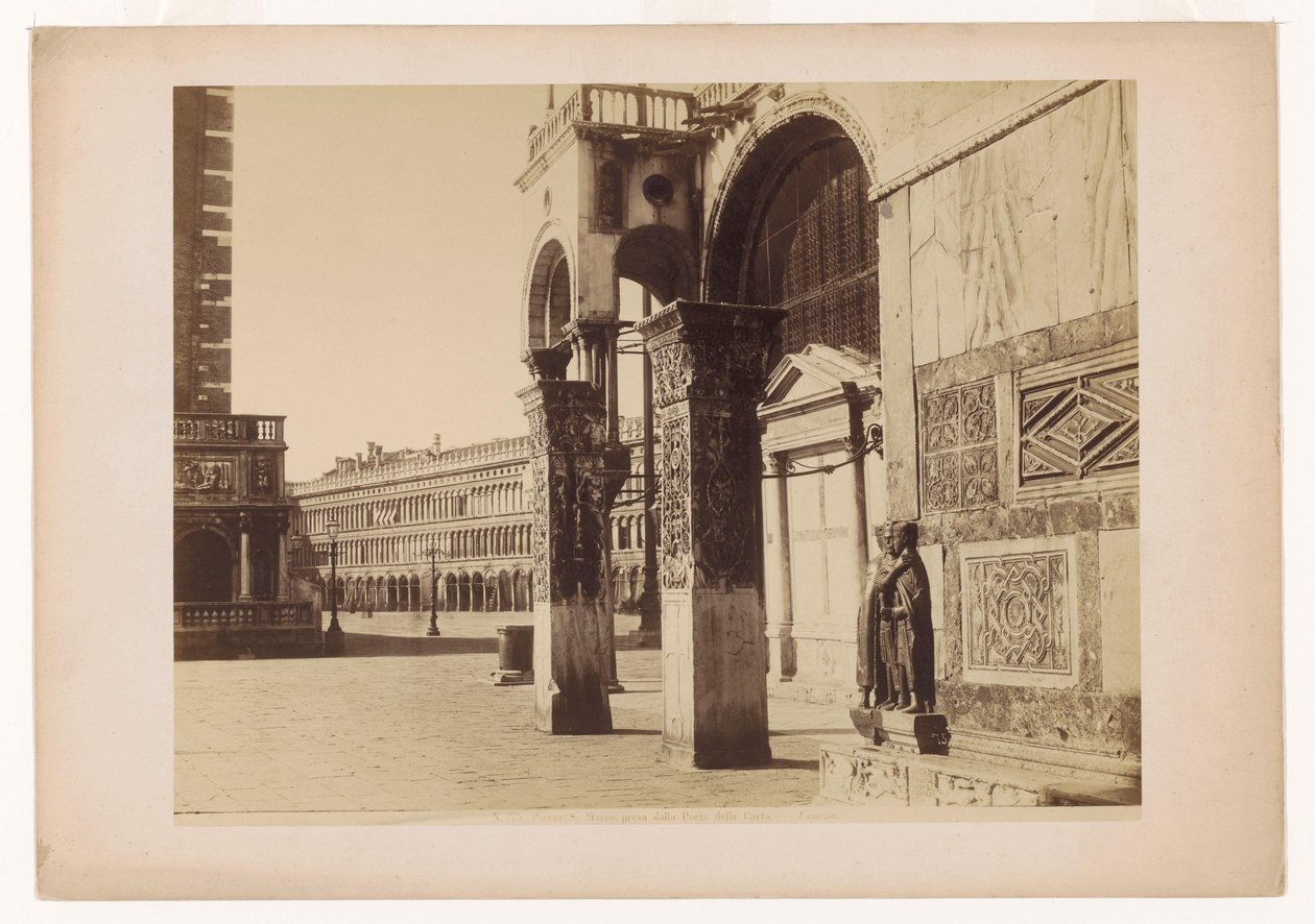 Piazza San Marco, seen from the Porta della Carta. Venice. by Carlo Naya