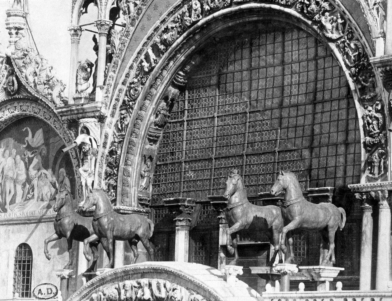 The horses of the Basilica of San Marco in Venice by Carlo Naya