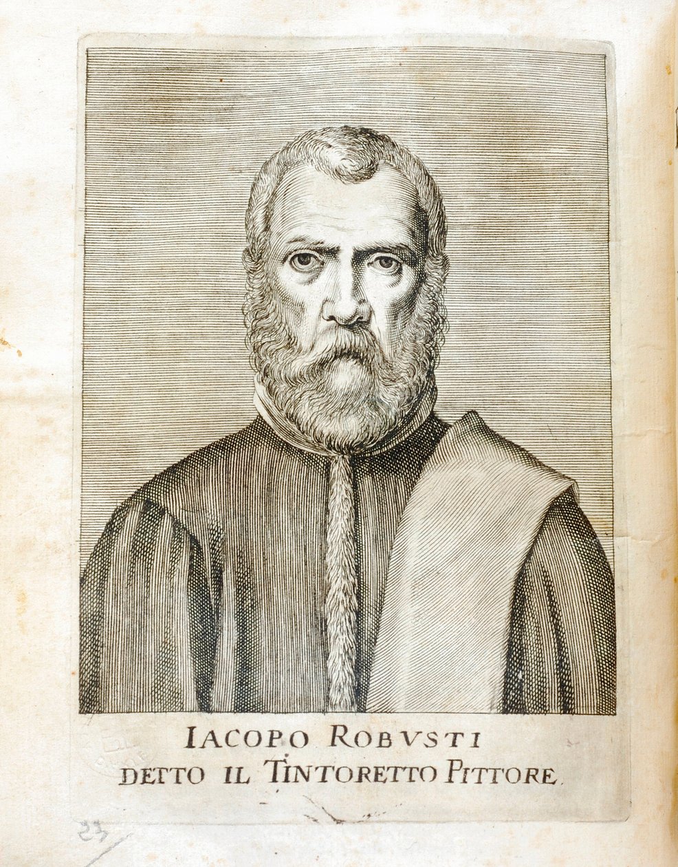 Portrait of Jacopo Robusti (Tintoretto) by Carlo Ridolfi