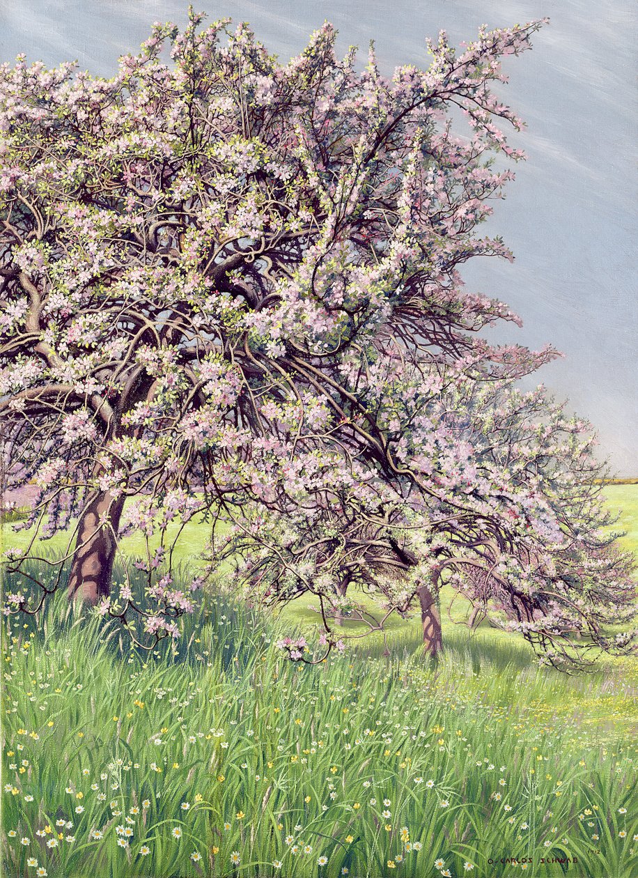 Pommiers Fleuris, 1912 by Carlos Schwabe
