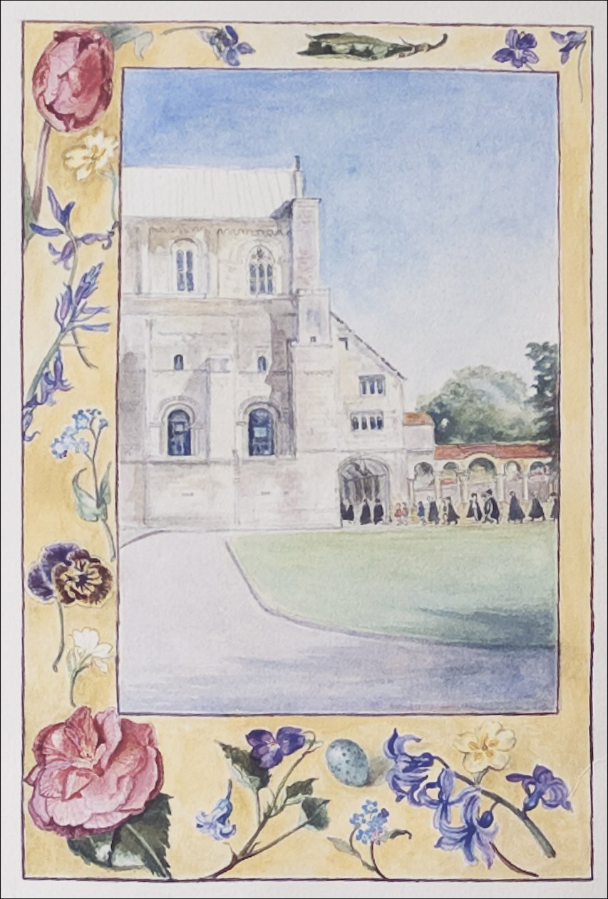 Winchester Cathedral, Choristers off to practice, 2007 by Caroline Hervey Bathurst