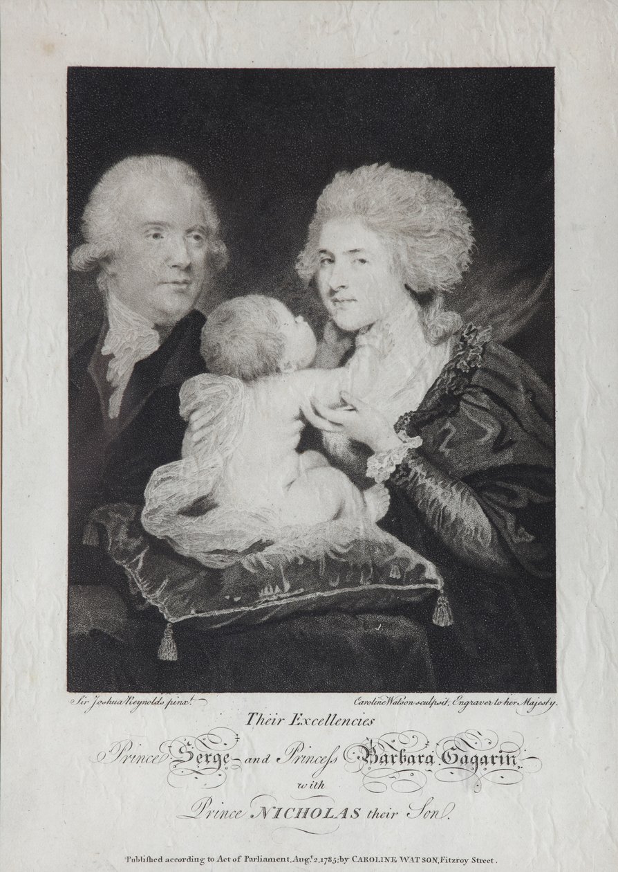Portrait of Count Sergei Sergeyevich Gagarin and Countess Varvara Nikolaevna Gagarina by Caroline Watson