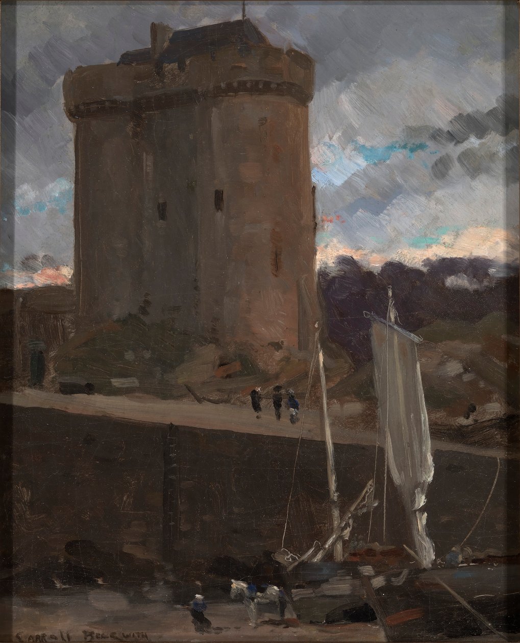The Tower of Solidor at St. Severin, Normandy by Carroll Beckwith