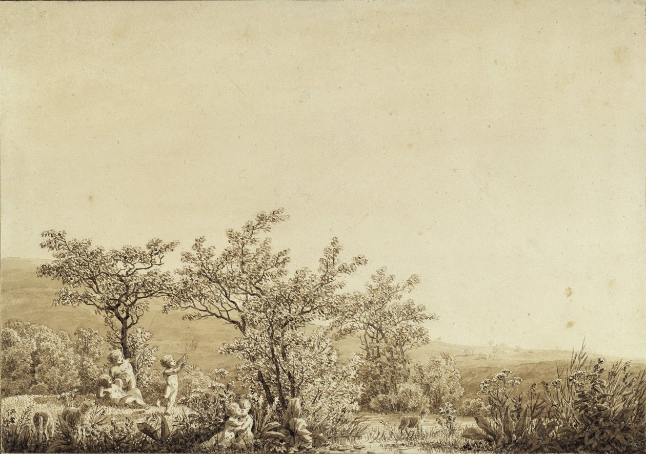 Autumn - Evening - Maturity (from the seasons, times of day, and ages of man cycle of 1803) by Caspar David Friedrich