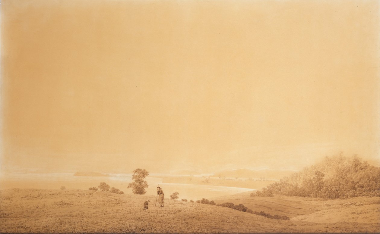 Eastern Coast of Rügen Island with Shepherd by Caspar David Friedrich