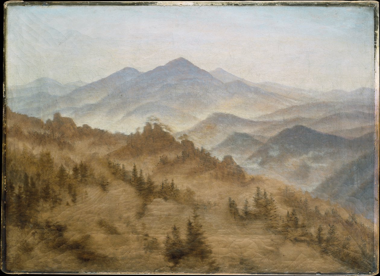Mountains in the Rising Fog by Caspar David Friedrich