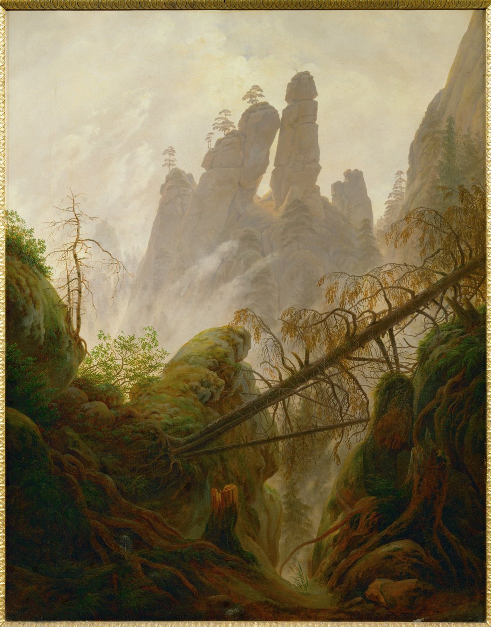Rocky Landscape in the Elbsandsteingebirge by Caspar David Friedrich