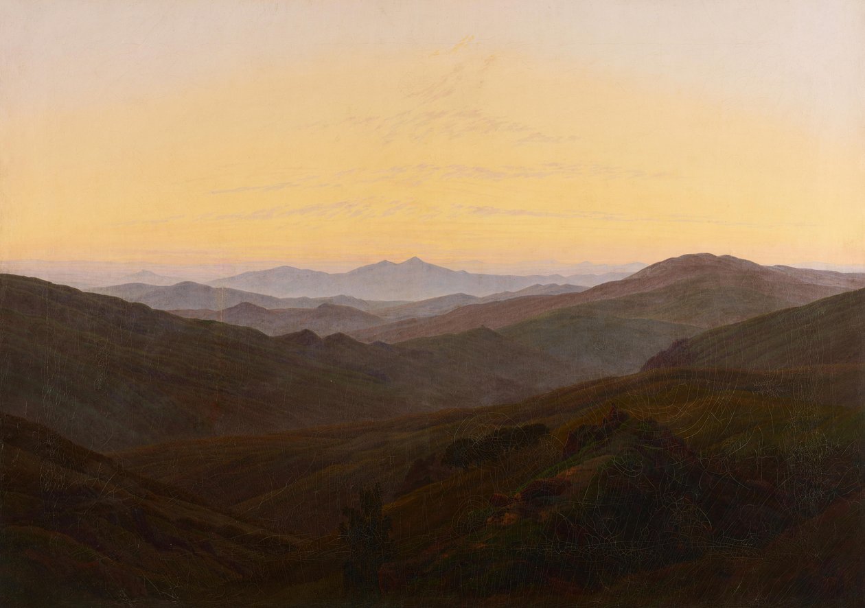 Before Sunrise in the Mountains by Caspar David Friedrich