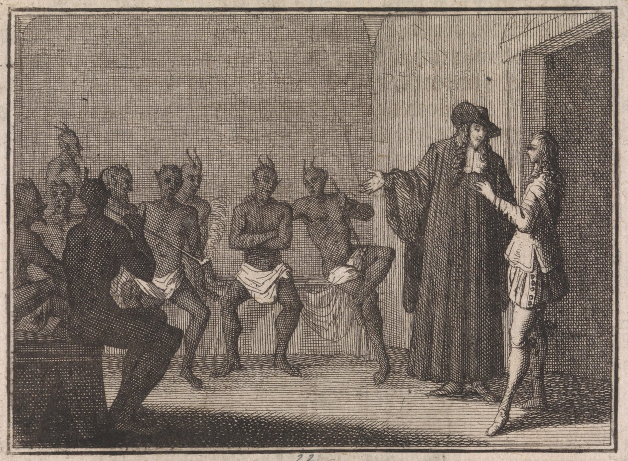 Lawyer Takes His Servant to a Room with Devils by Caspar Luyken