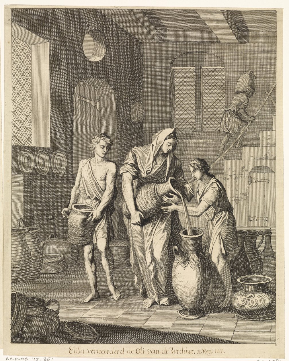 Elisa Helps a Poor Widow by Caspar Luyken