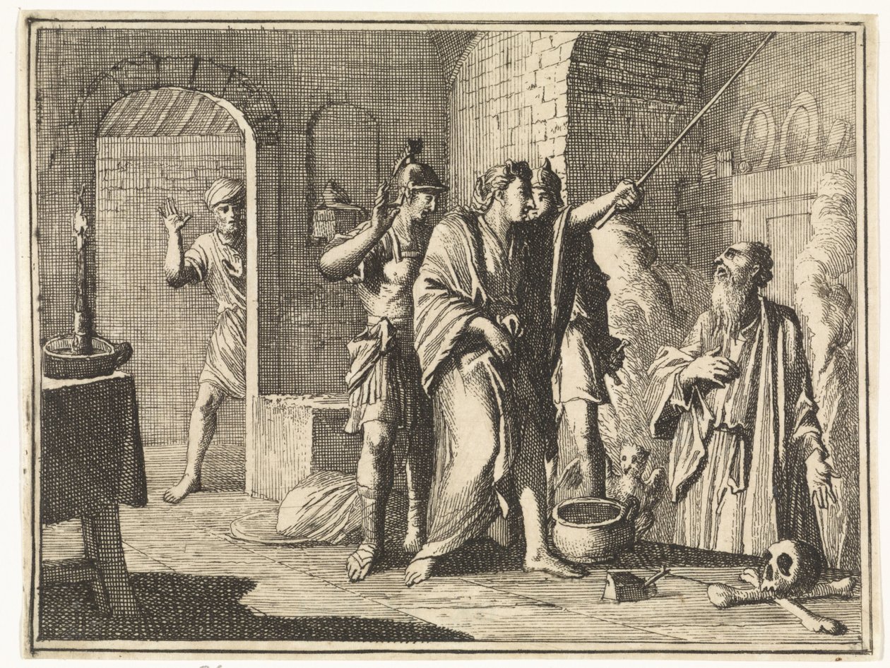 Saul with the Witch of Endor by Caspar Luyken