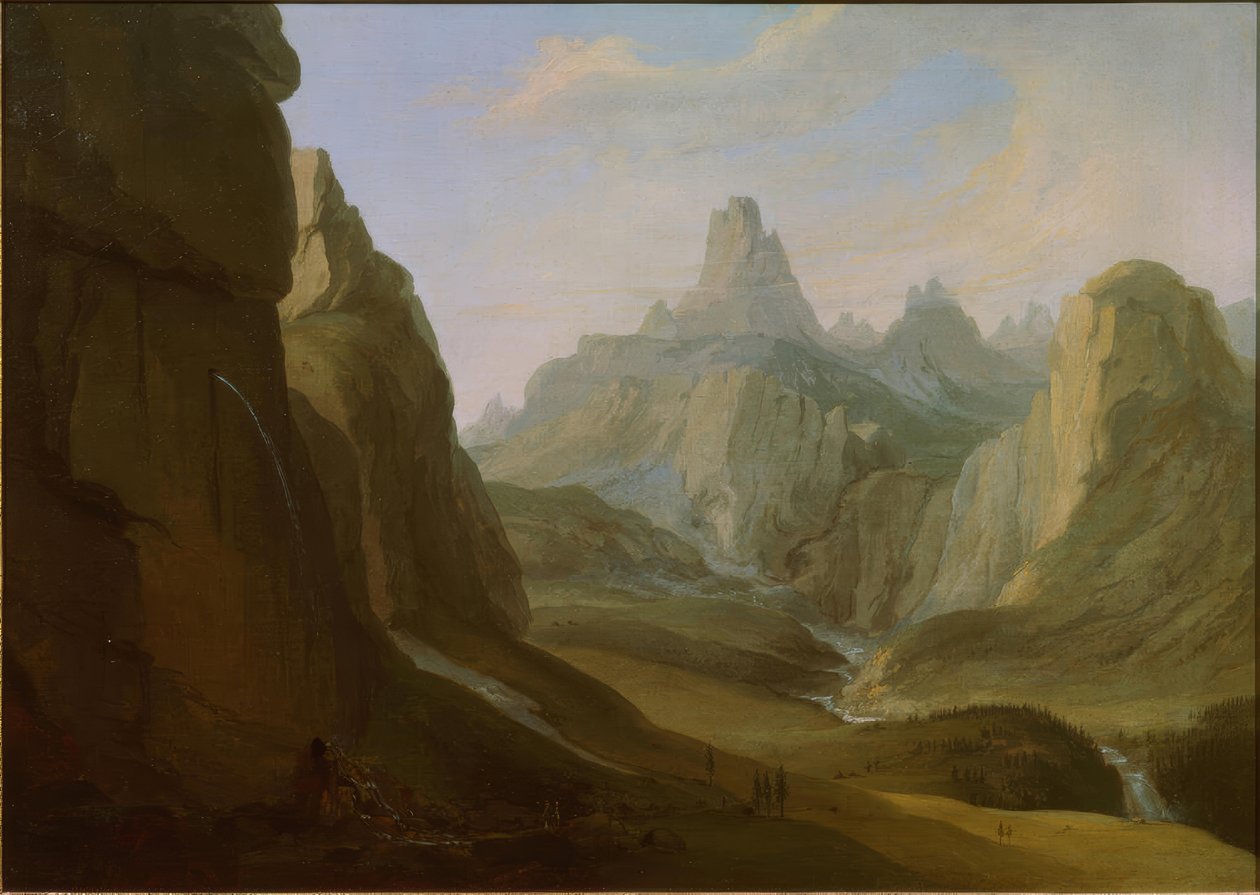 The Gemmi Pass with Daube and Daubenhorn by Caspar Wolf