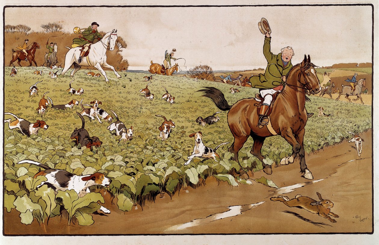 Watercolour by Cecil Aldin by Cecil Charles Windsor Aldin