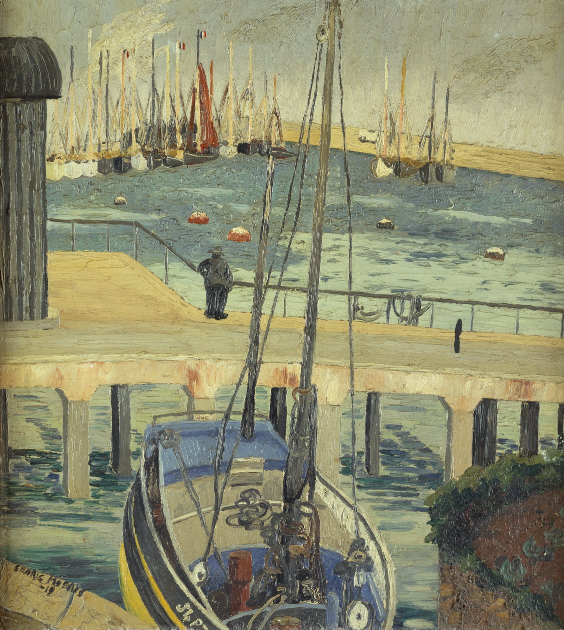 Pilchard Boats at Newlyn by Cedric Morris