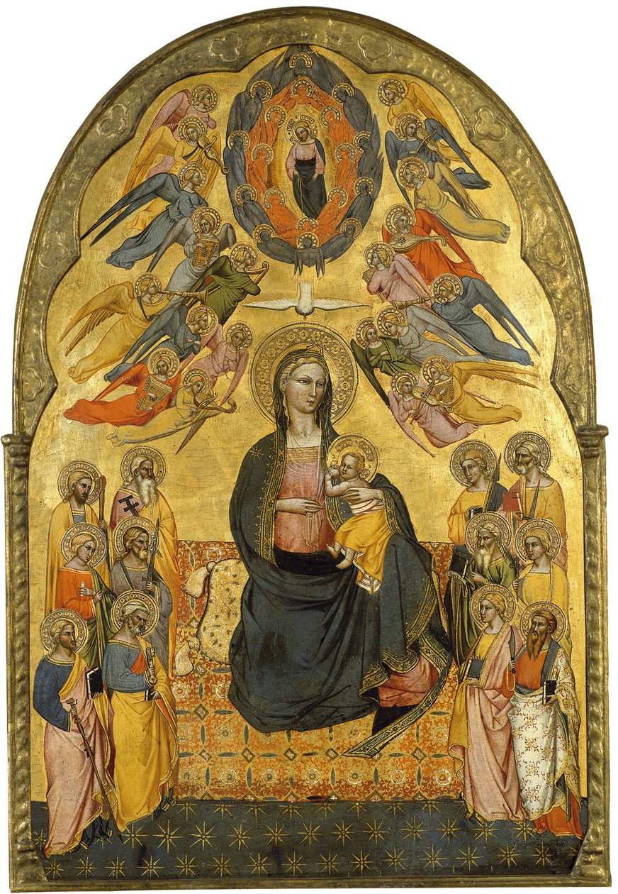 The Virgin of Humility with the Holy Father, the Holy Spirit and the twelve Apostles by Cenni di Francesco di ser Cenni