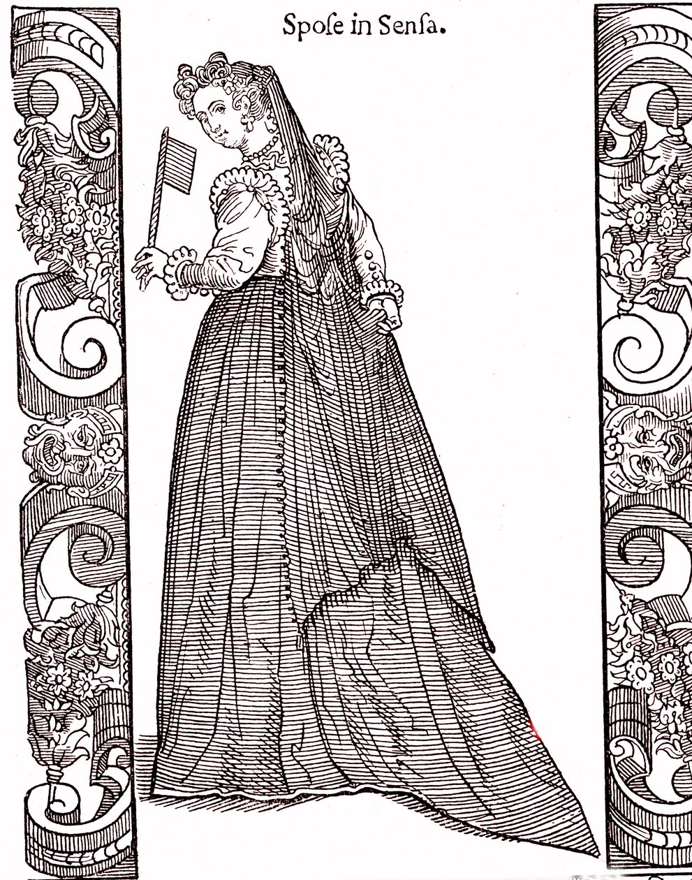 A Bride in Venice at the Time of Ascension by Cesare (after) Vecellio