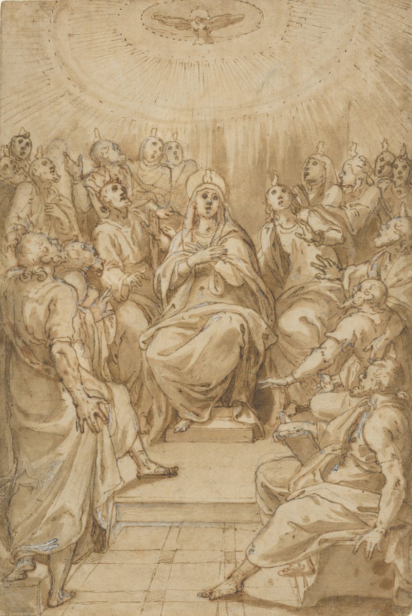 The Pentecost The Descent of the Holy Spirit by Cesare Nebbia